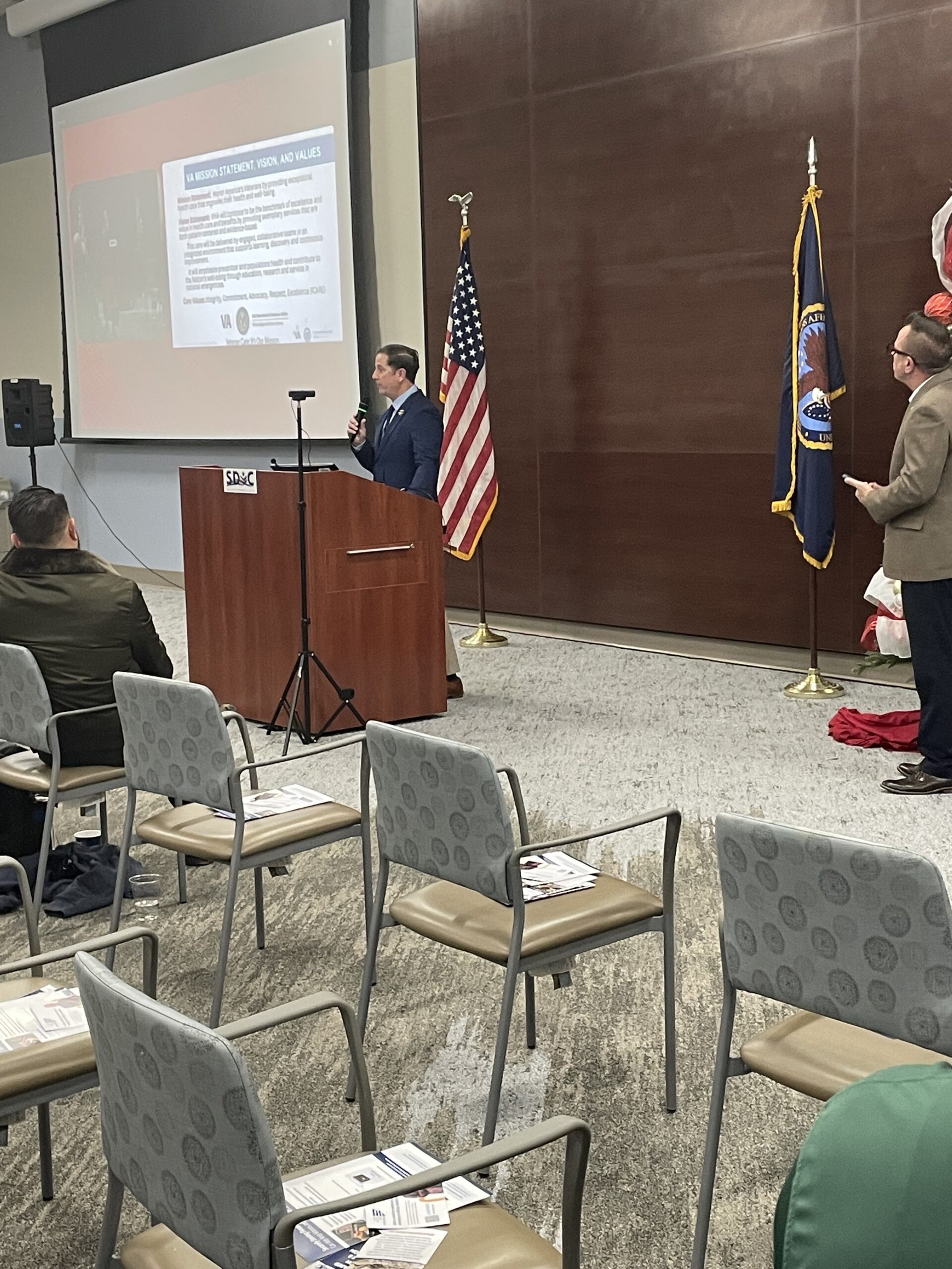 Community members gather in Del Mar, reflecting the city’s strong ties to military and veteran families.